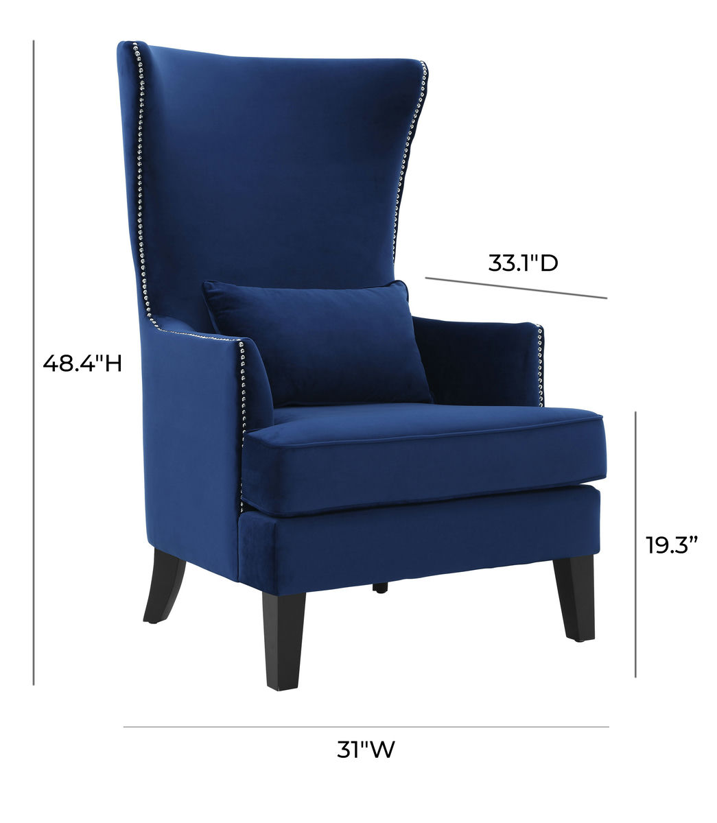 TOV Furniture Bristol Blue Tall Chair