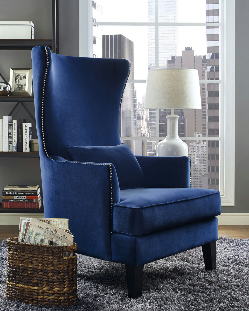 TOV Furniture Bristol Blue Tall Chair