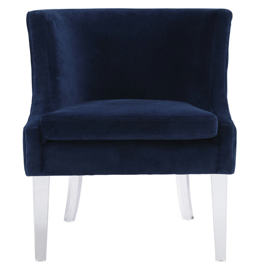 TOV Furniture Myra Blue Velvet Chair