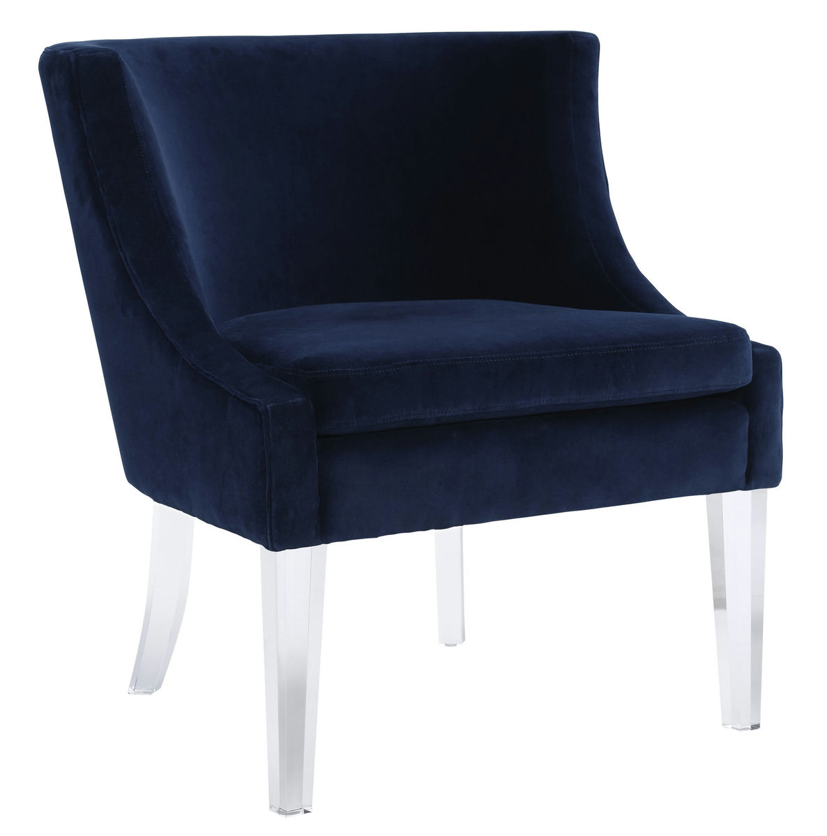 TOV Furniture Myra Blue Velvet Chair