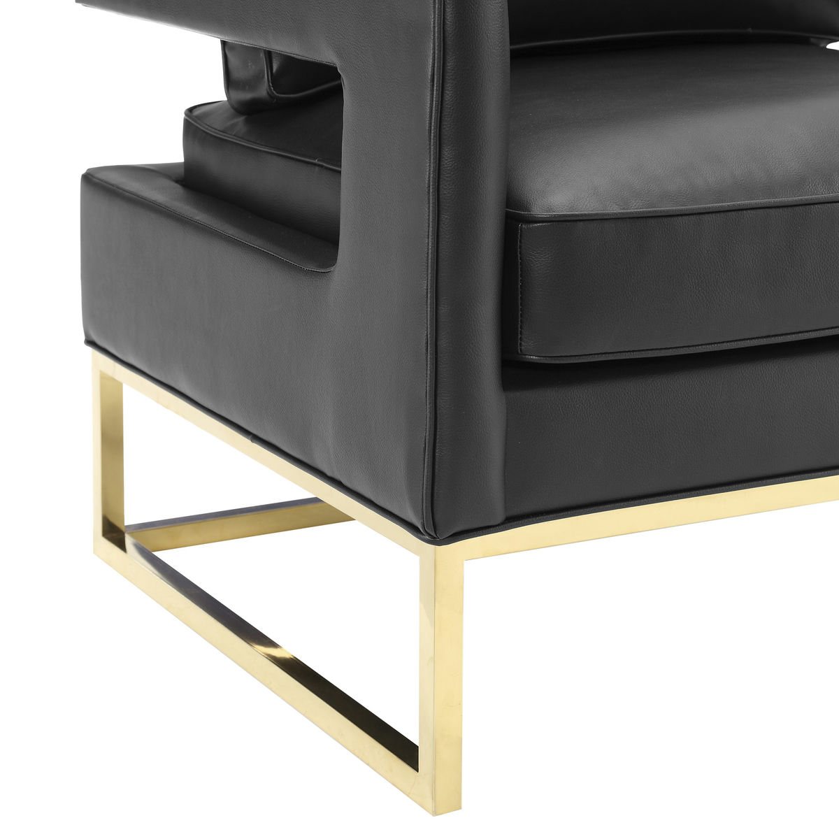 TOV Furniture Avery Black Leather Chair