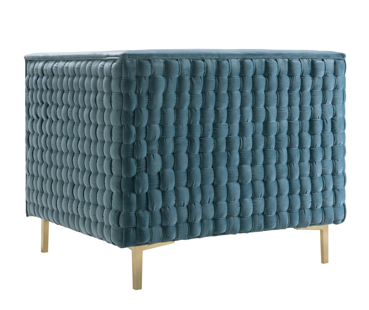 TOV Furniture Sal Sea Blue Woven Chair