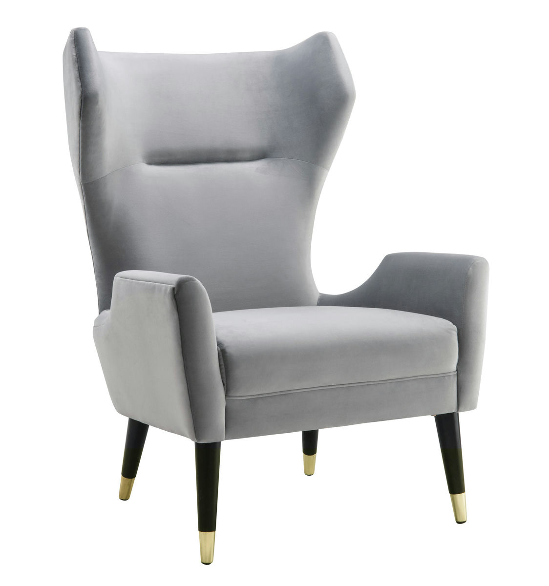 TOV Furniture Logan Grey Velvet Chair