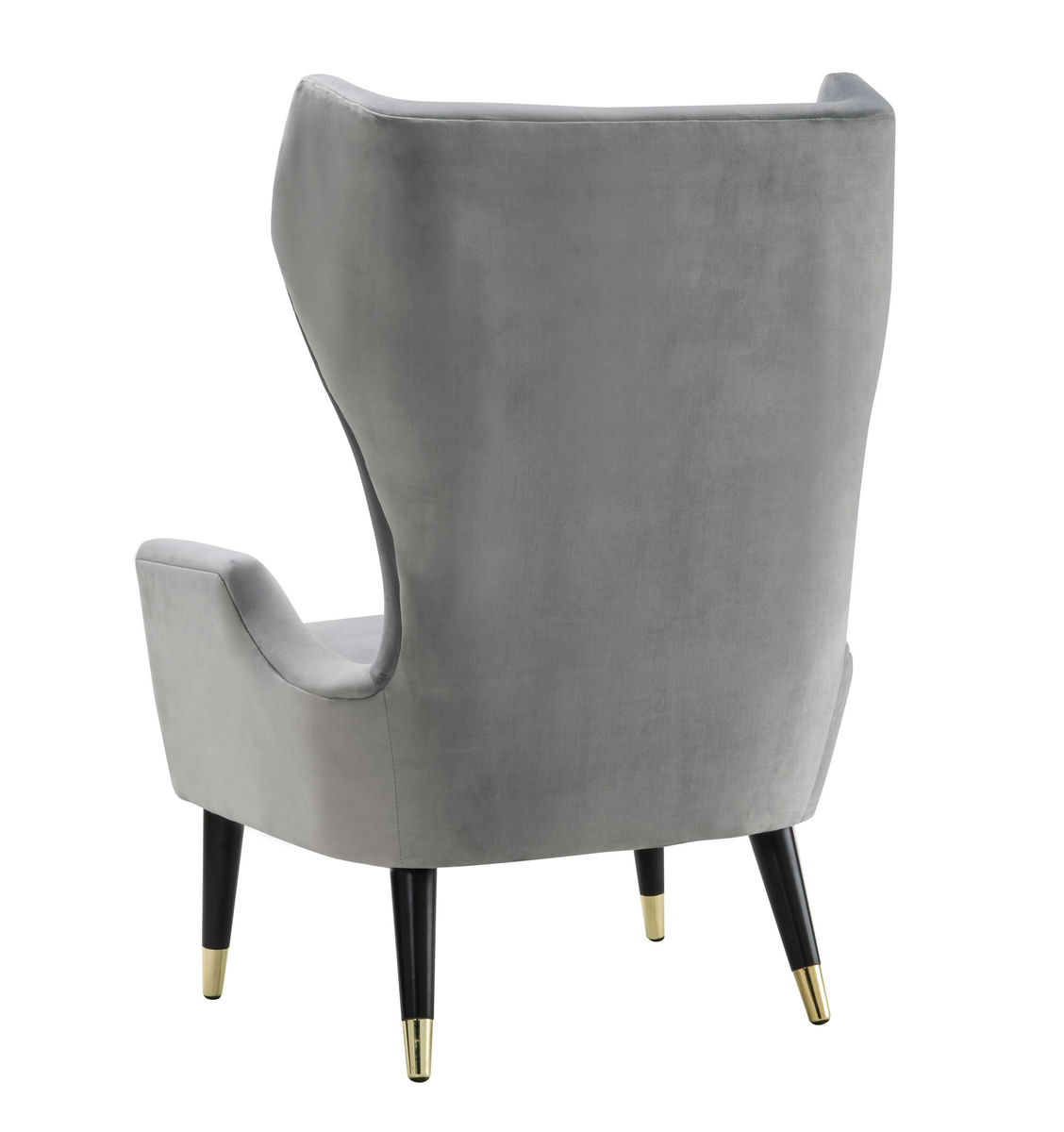 TOV Furniture Logan Grey Velvet Chair