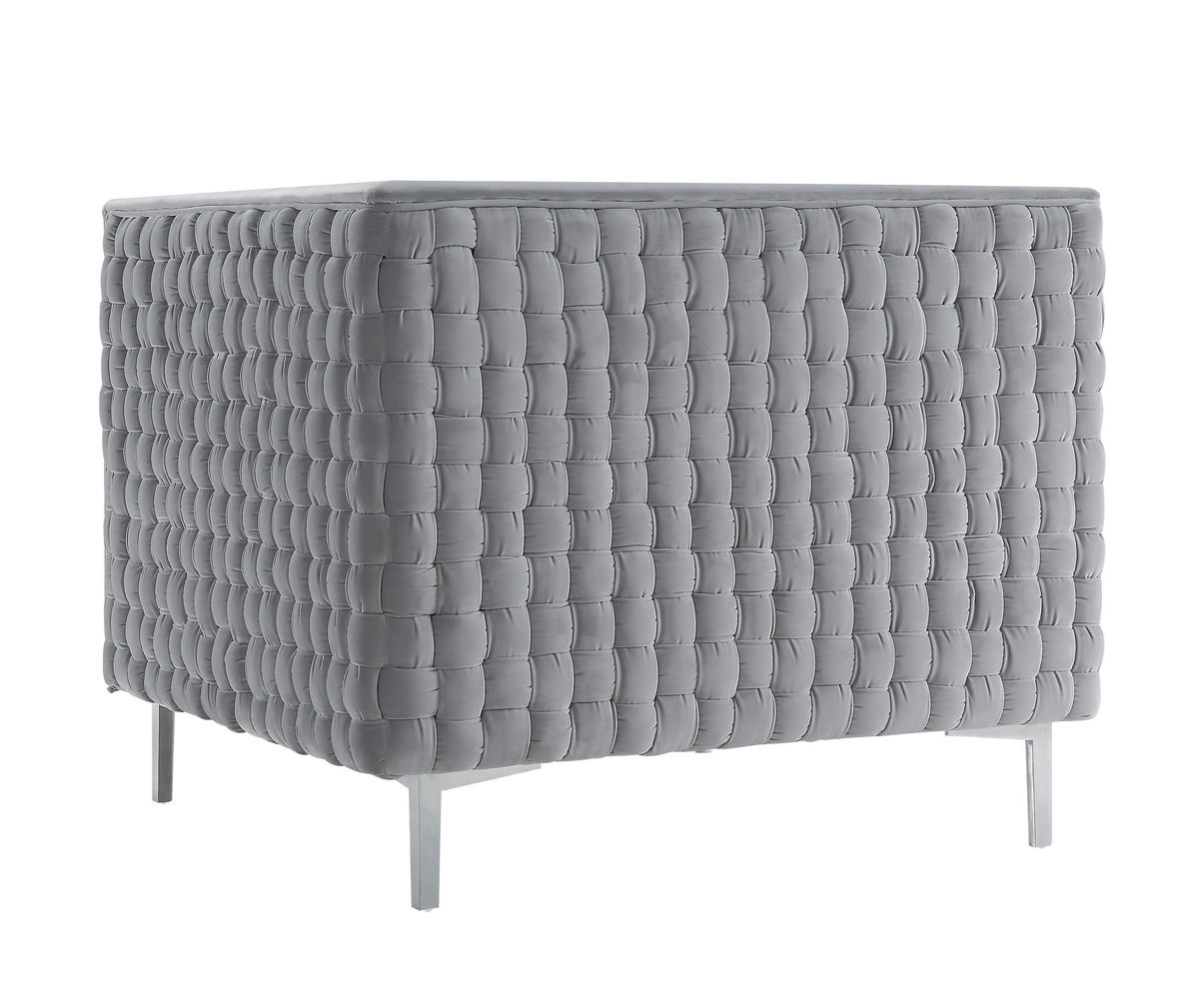 TOV Furniture Sal Grey Woven Chair