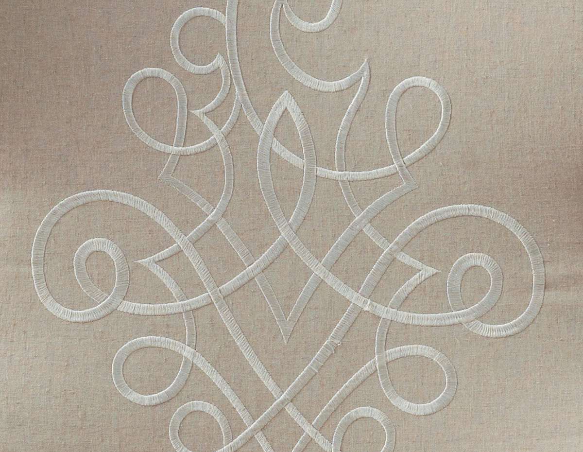 TOV Furniture Gramercy Embroidered Linen Wing Chair