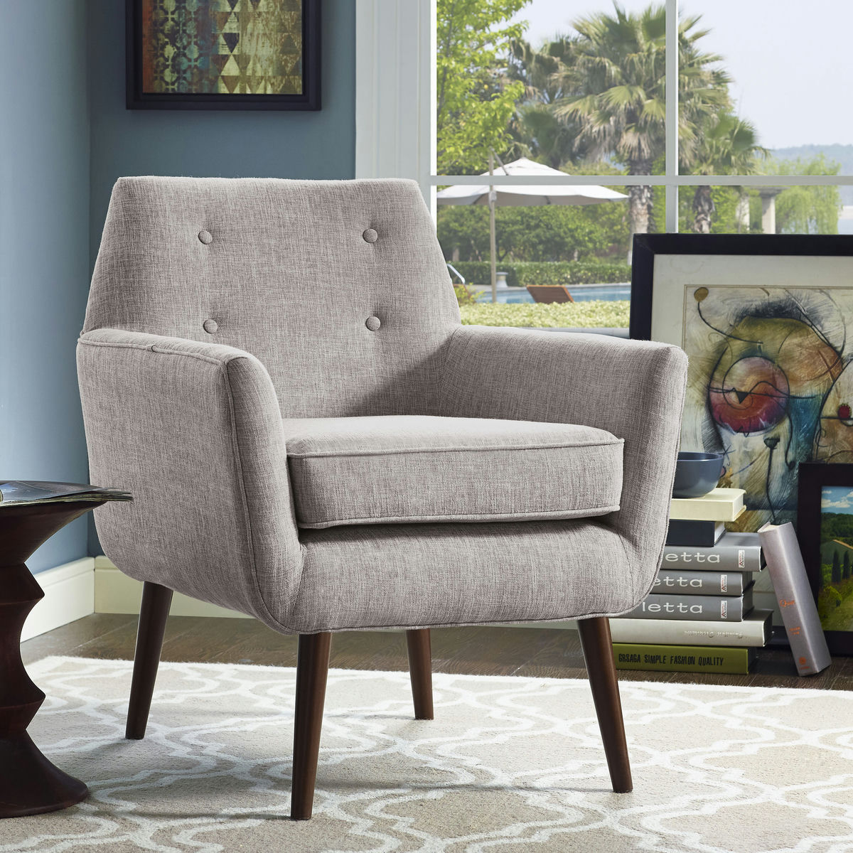 TOV Furniture Clyde Beige Linen Chair