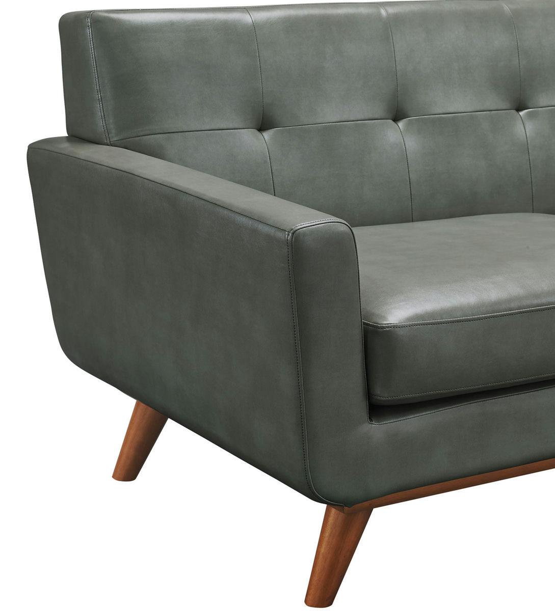 TOV Furniture Lyon Smoke Grey Leather Chair