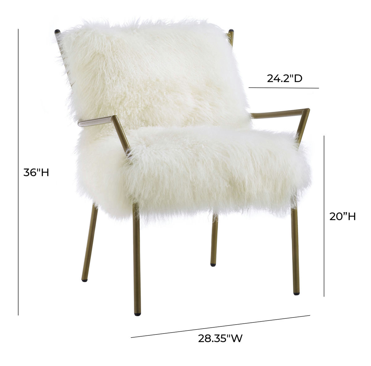 TOV Furniture Lena Sheepskin Chair