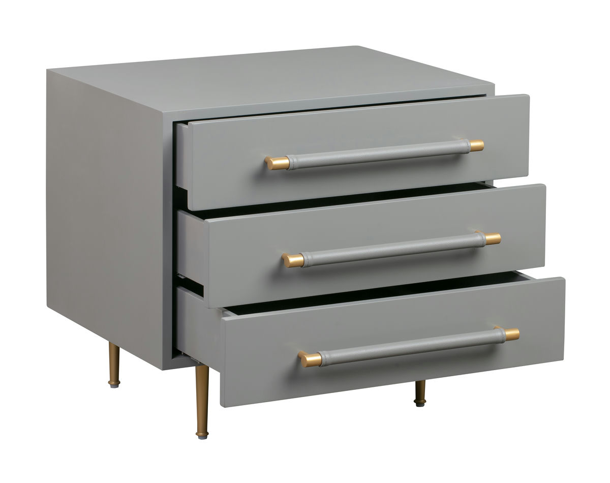 TOV Furniture Trident Grey Nightstand