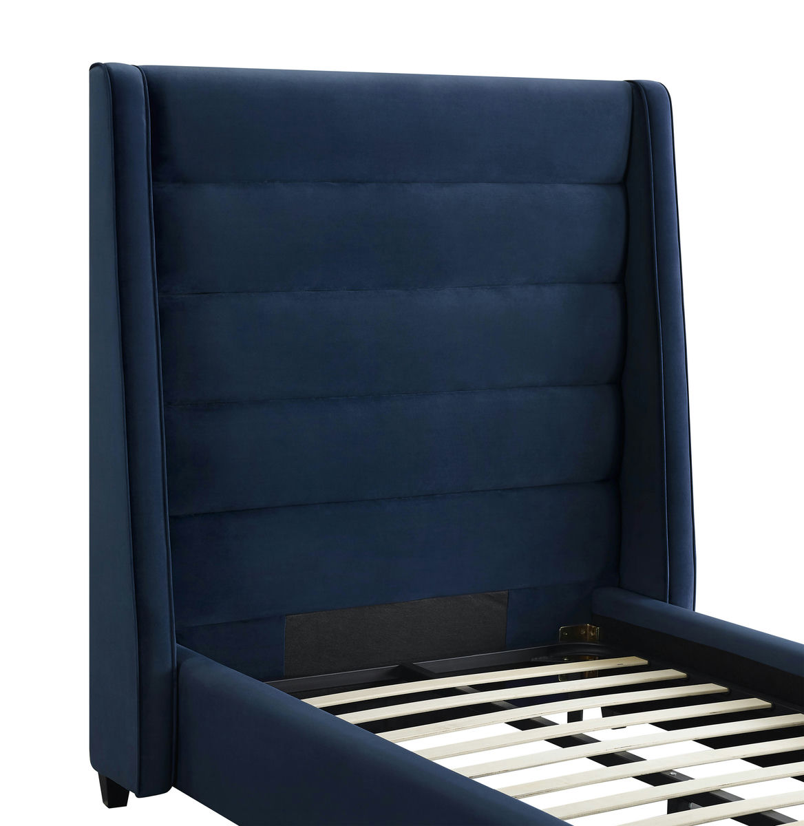 TOV Furniture Koah Navy Velvet Bed in Twin