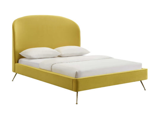 TOV Furniture Vivi Burnt Gold Velvet Bed in King