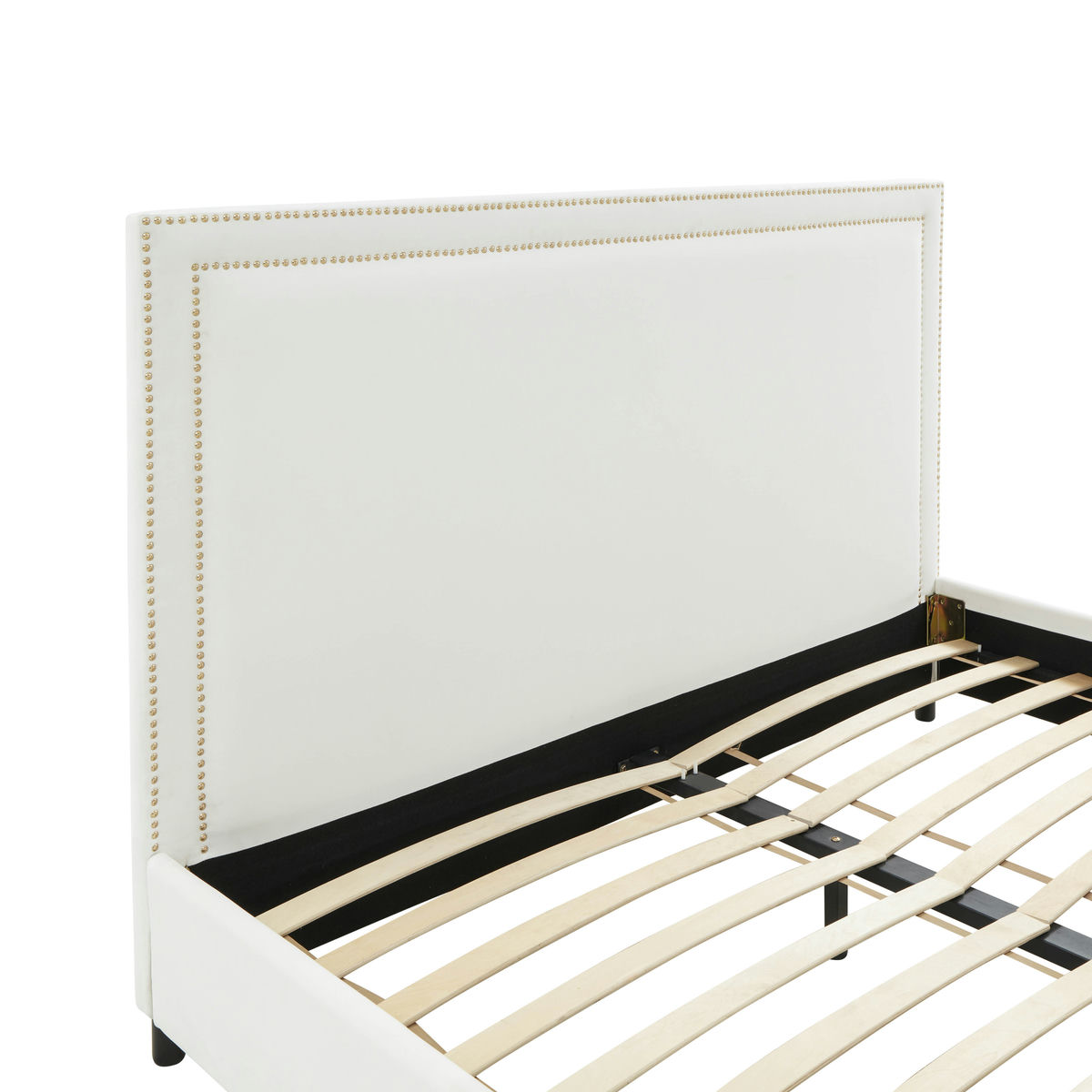TOV Furniture Reed White Velvet Bed in King