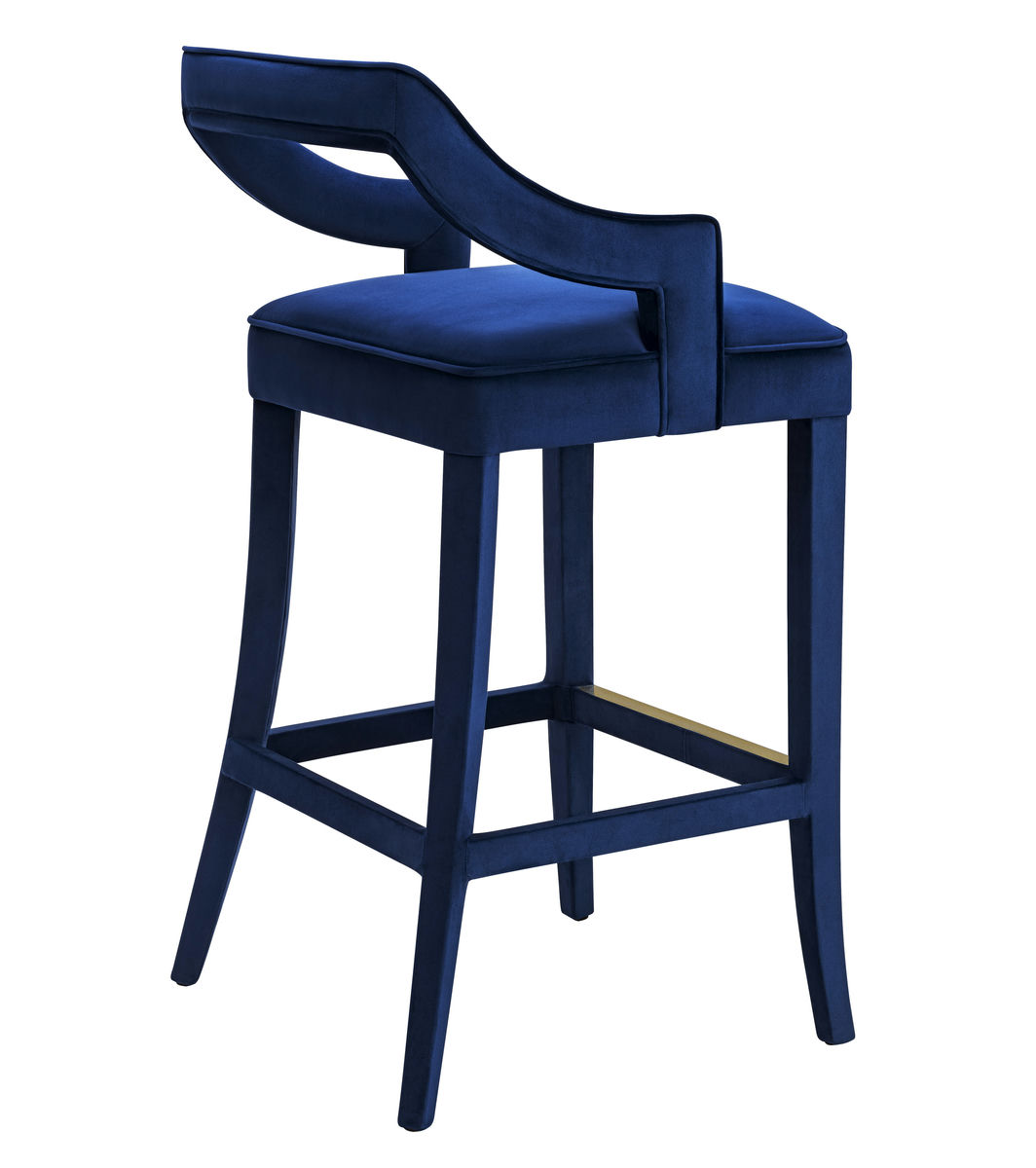 TOV Furniture Tiffany Navy Velvet Bar Stool