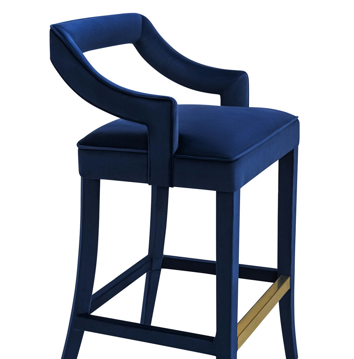 TOV Furniture Tiffany Navy Velvet Bar Stool