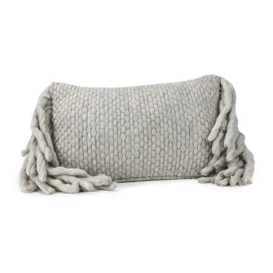 TOV Furniture Afrino Wool Grey Pillow