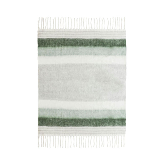 TOV Furniture Afrino Wool Green/White Throw