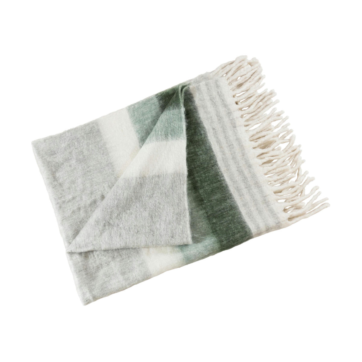 TOV Furniture Afrino Wool Green/White Throw