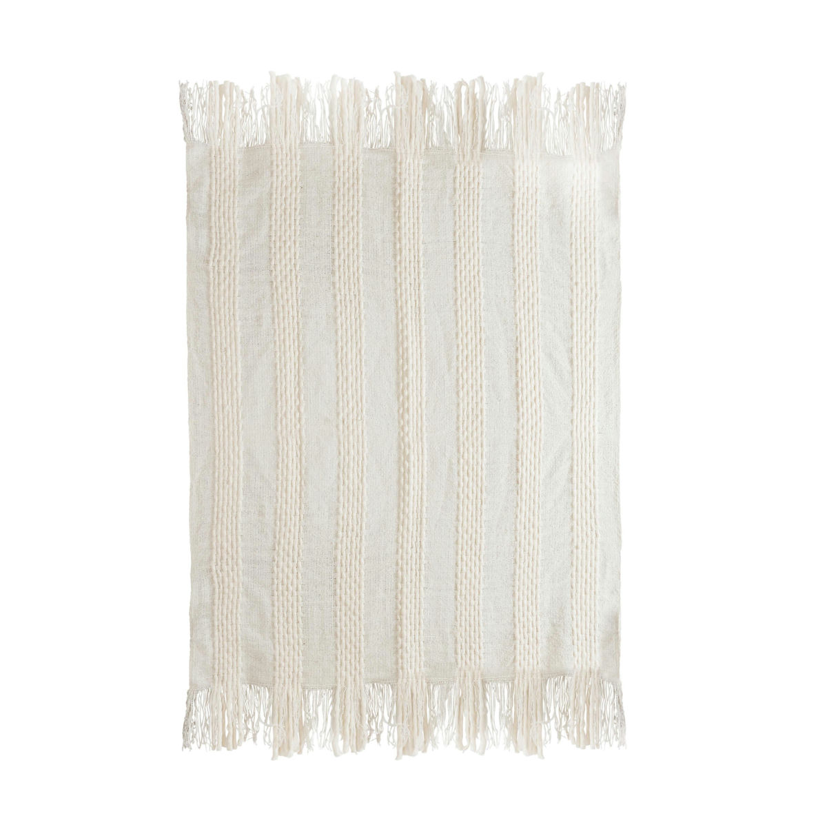 TOV Furniture Lima Cotton White Throw