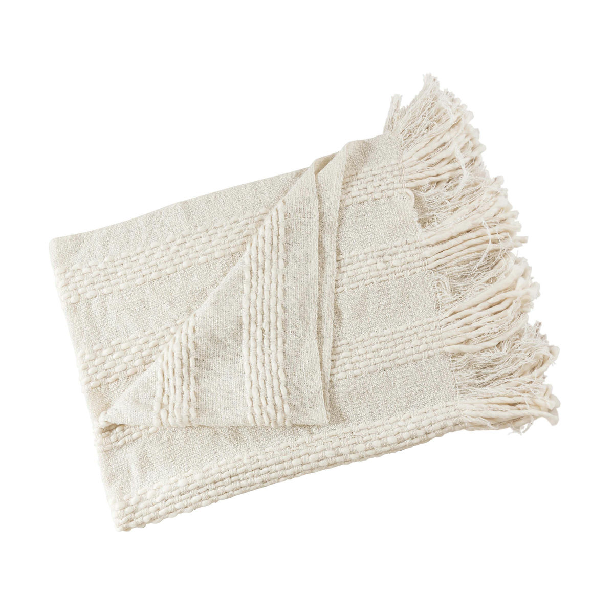 TOV Furniture Lima Cotton White Throw