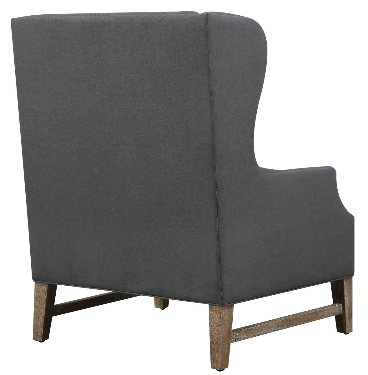 TOV Furniture Devon Grey Linen Wing Chair