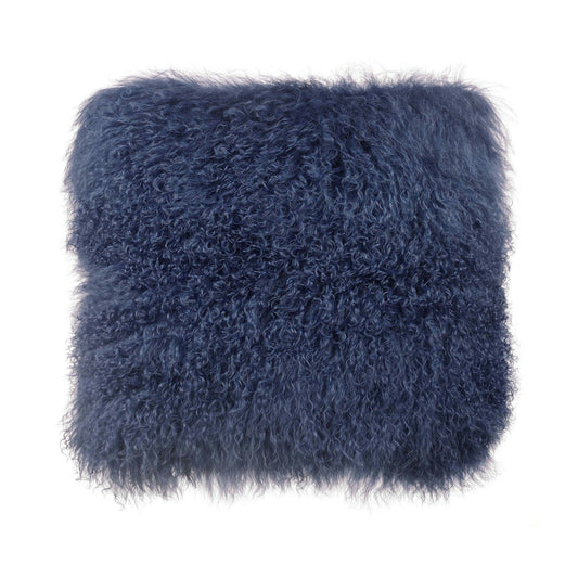 TOV Furniture Tibetan Sheep Large Blue Pillow