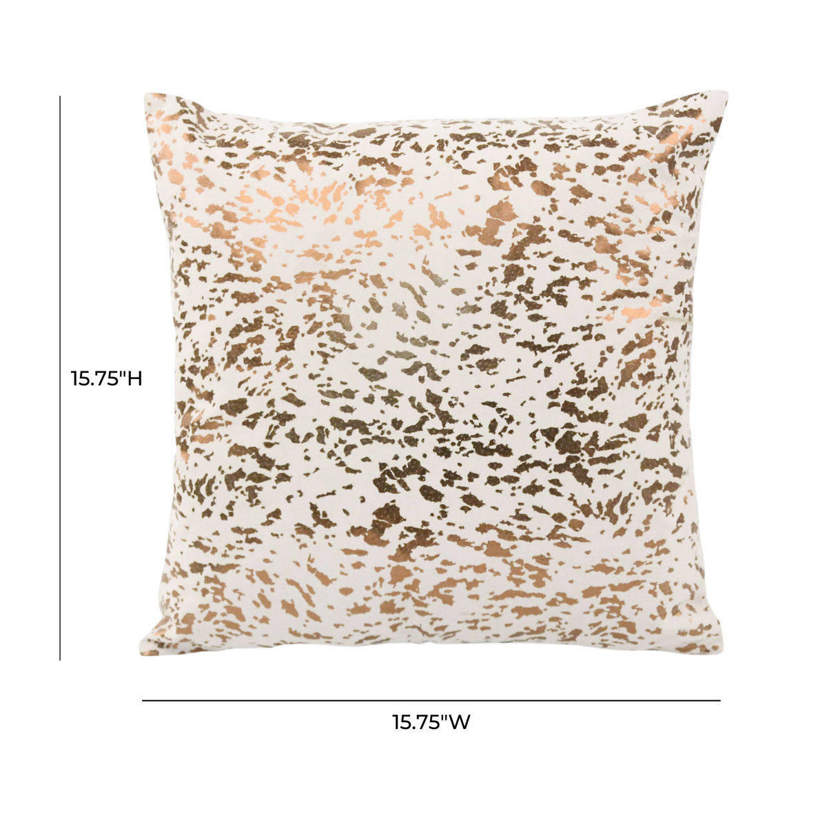 TOV Furniture Leather Speckled Gold Pillow