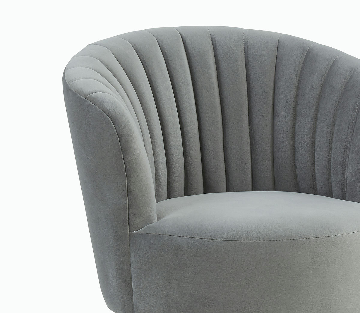 TOV Furniture Liana Grey Velvet Swivel Stool