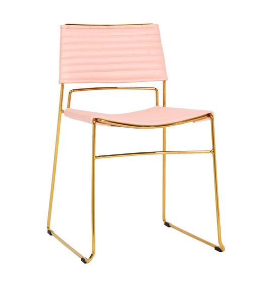 TOV Furniture Domani Blush Vegan Leather Chair (Set of 2)