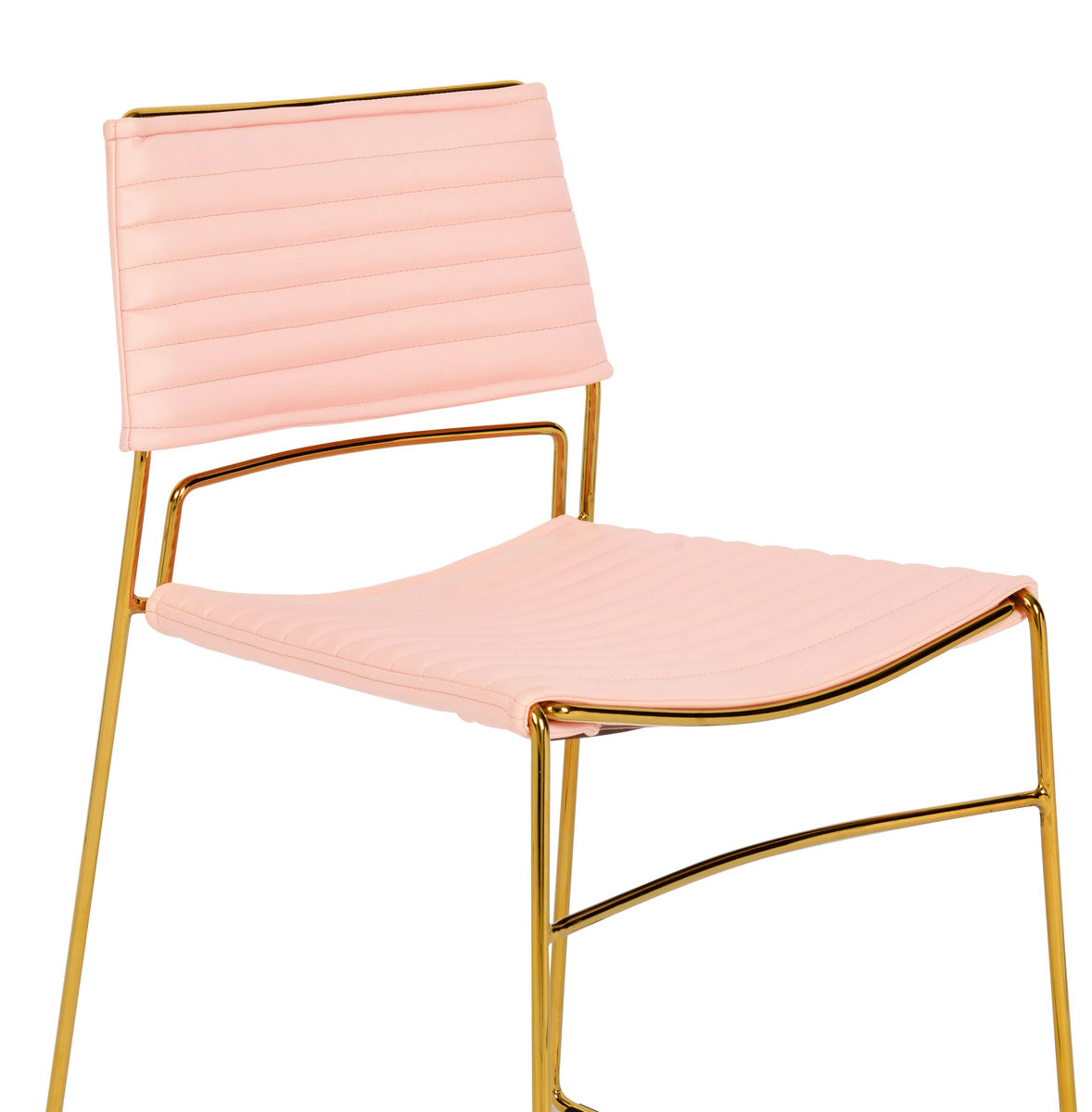 TOV Furniture Domani Blush Vegan Leather Chair (Set of 2)