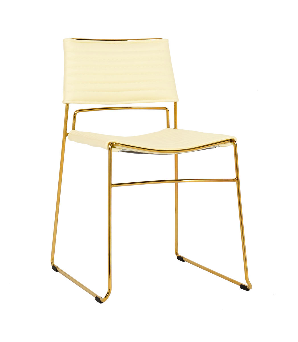 TOV Furniture Domani Cream Vegan Leather Chair (Set of 2)
