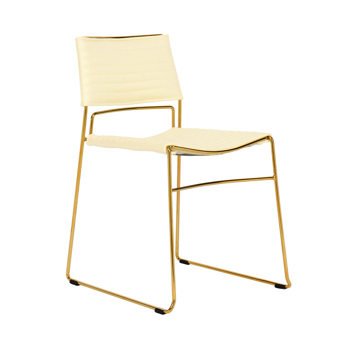 TOV Furniture Domani Cream Vegan Leather Chair (Set of 2)