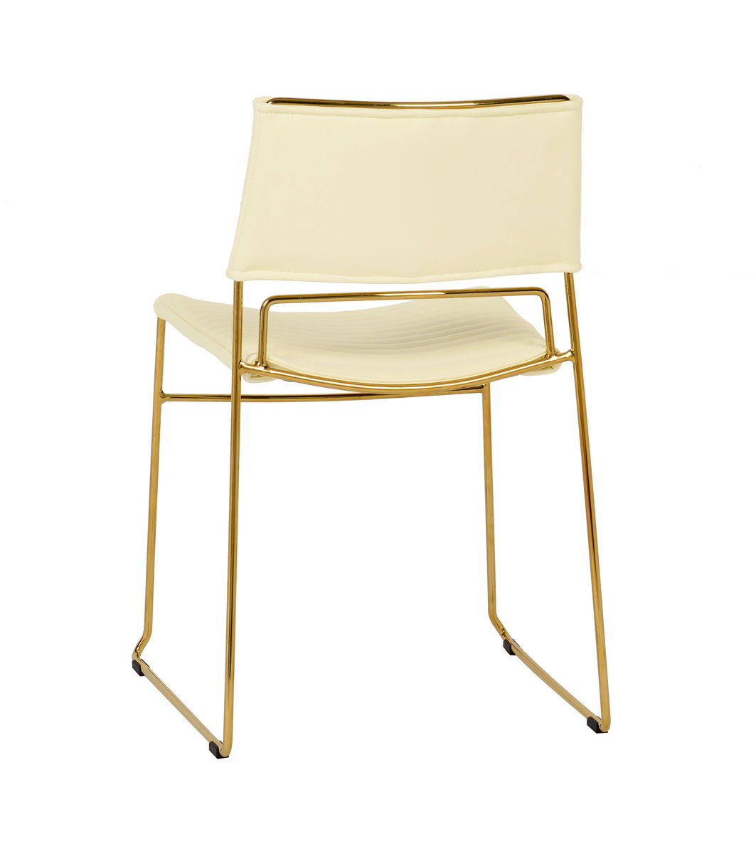 TOV Furniture Domani Cream Vegan Leather Chair (Set of 2)