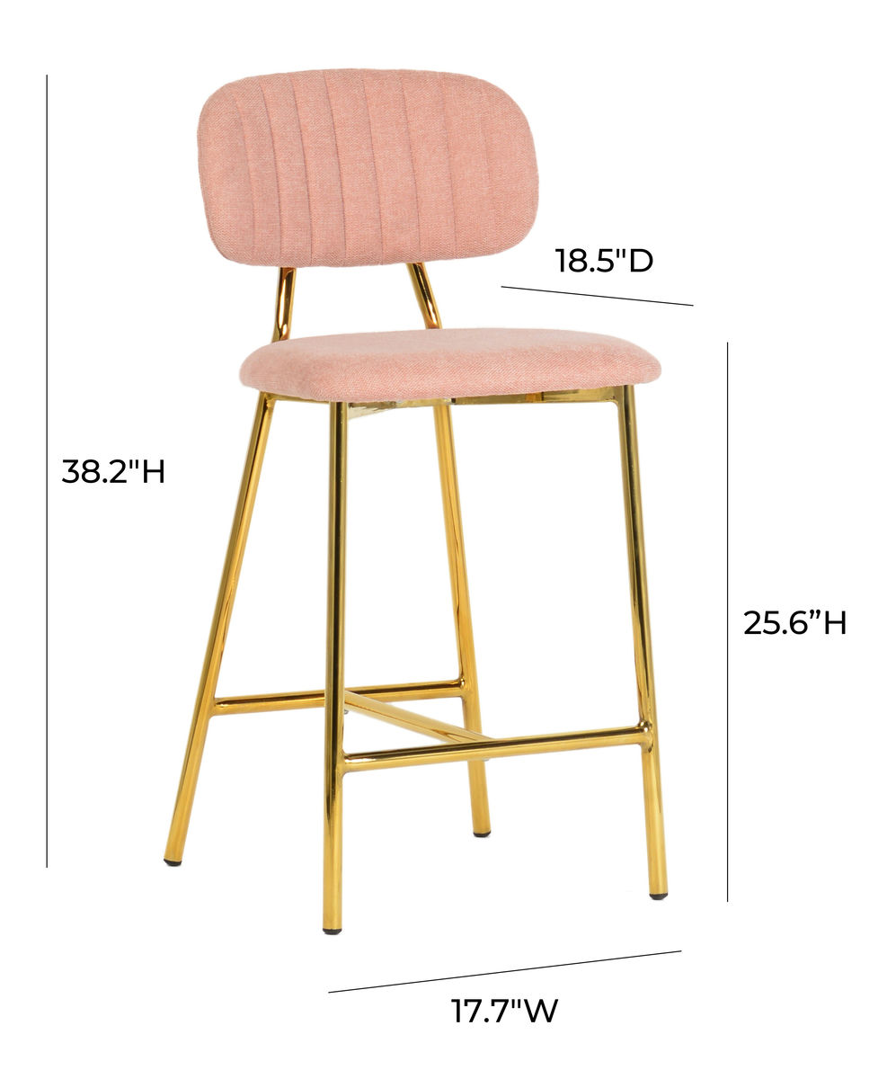 TOV Furniture Ariana Blush Counter Stool (Set of 2)