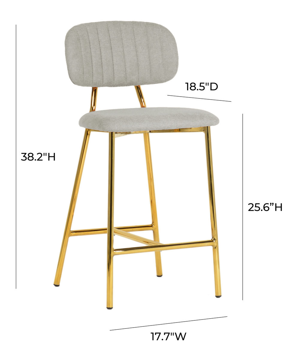 TOV Furniture Ariana Grey Counter Stool (Set of 2)