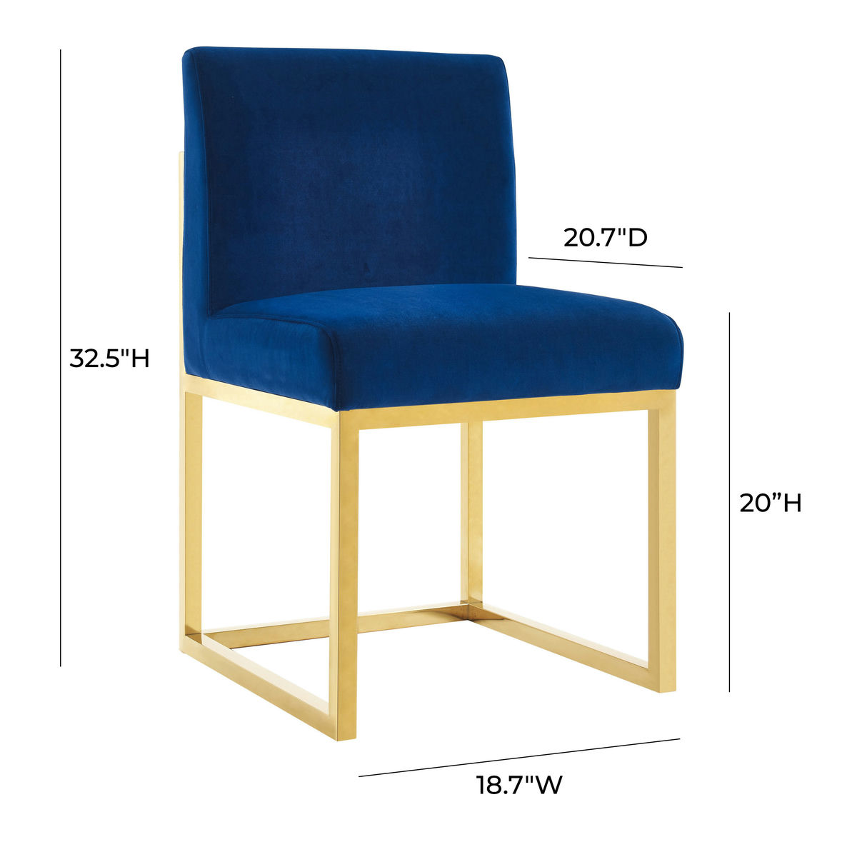 TOV Furniture Haute Navy Velvet Chair