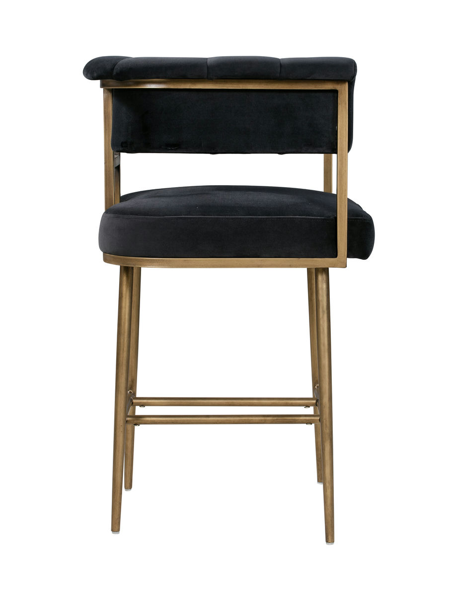 TOV Furniture Astrid Grey Velvet Counter Stool