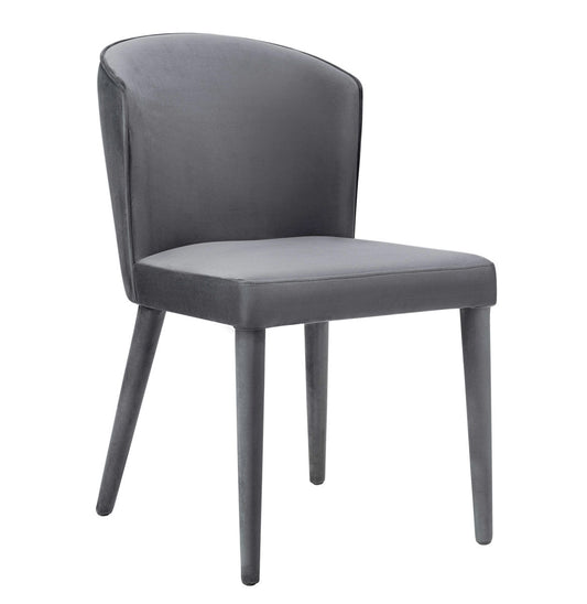 TOV Furniture Metropolitan Grey Velvet Chair