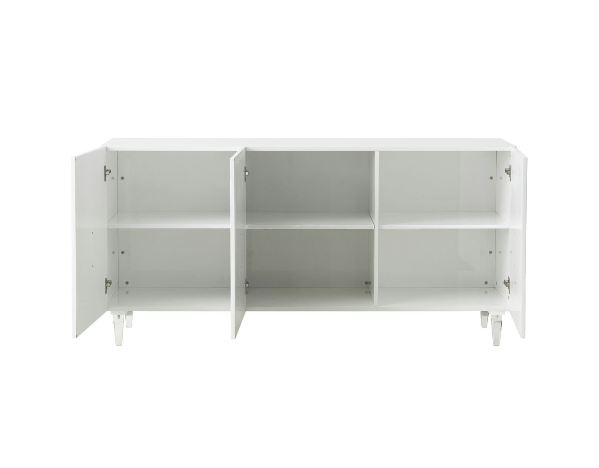 TOV Furniture Karma White Lacquer Buffet