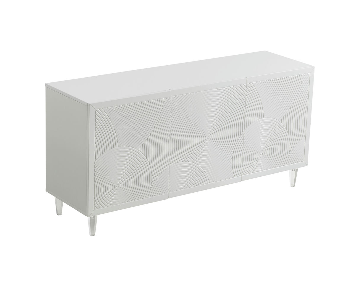 TOV Furniture Karma White Lacquer Buffet