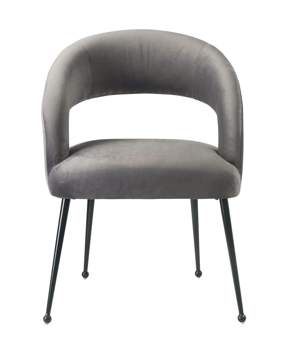 TOV Furniture Rocco Grey Velvet Dining Chair