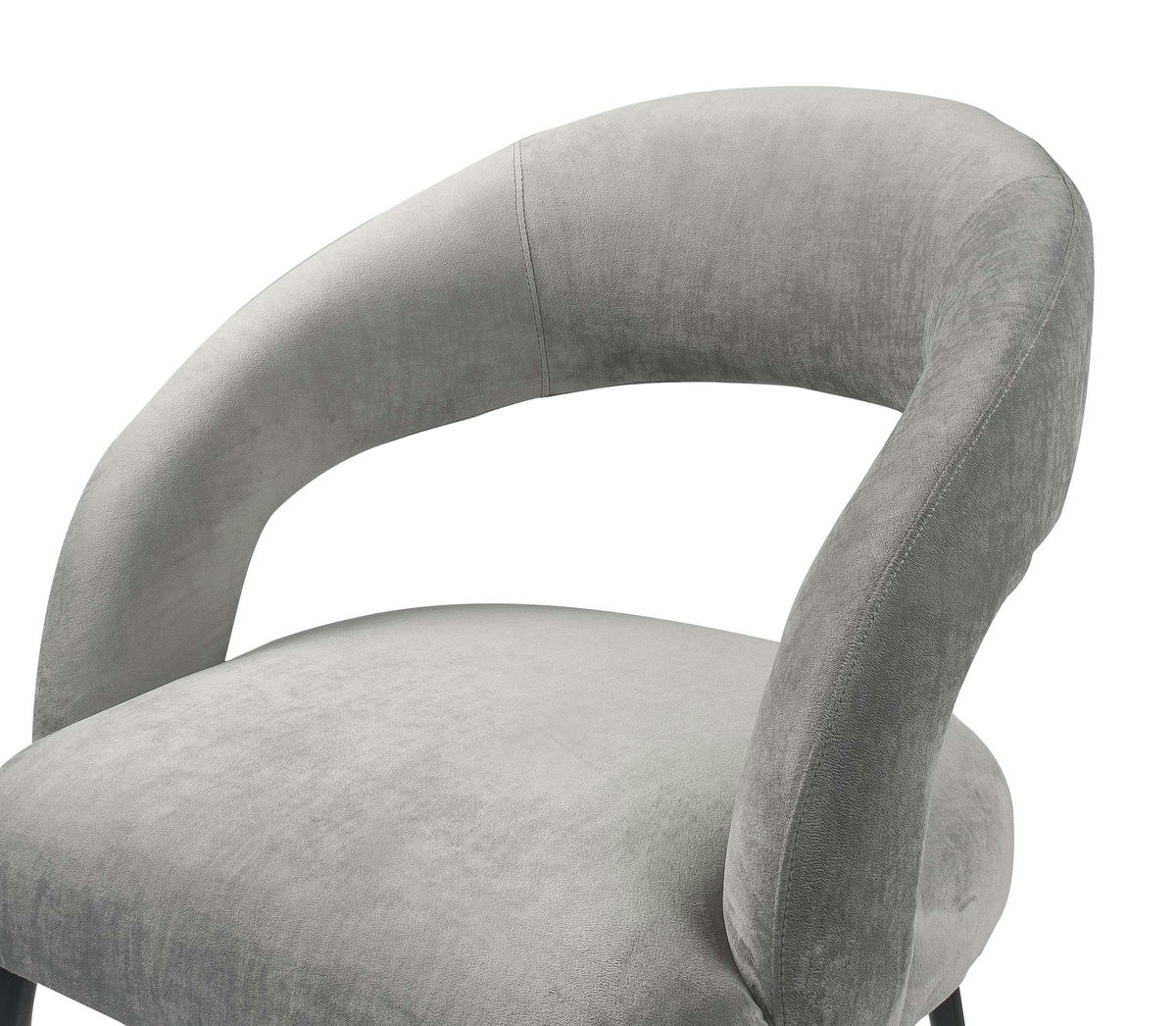 TOV Furniture Rocco Slub Grey Dining Chair