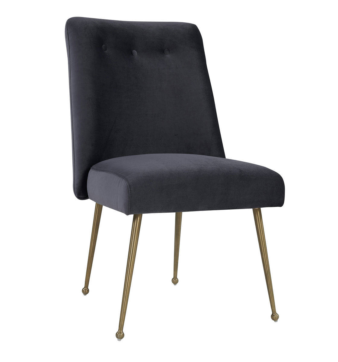 TOV Furniture Batik Grey Velvet Dining Chair