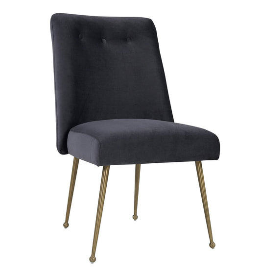 TOV Furniture Batik Grey Velvet Dining Chair