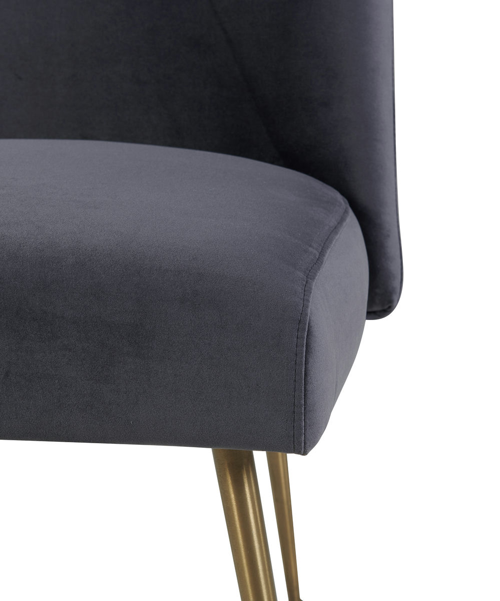 TOV Furniture Batik Grey Velvet Dining Chair