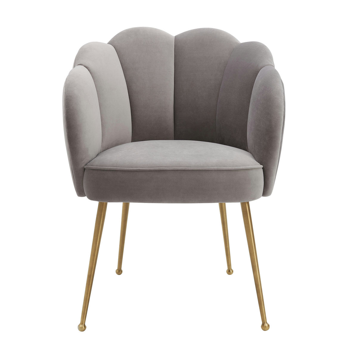 TOV Furniture Peony Grey Velvet Dining Chair