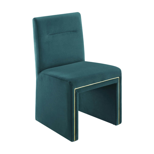 TOV Furniture Jaffa Teal Performance Velvet Dining Chair