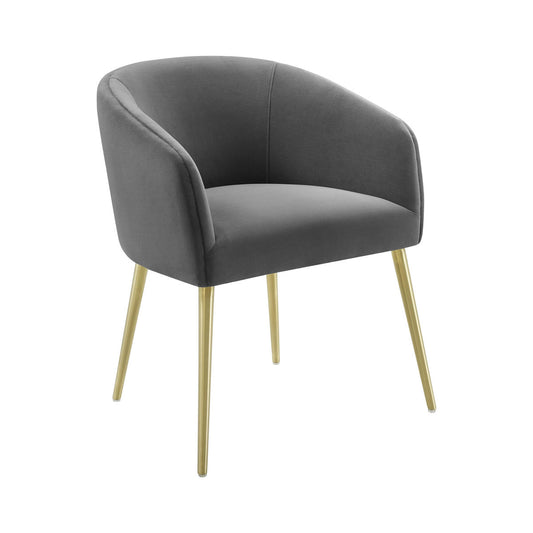 TOV Furniture Arya Performance Velvet Grey Dining Chair