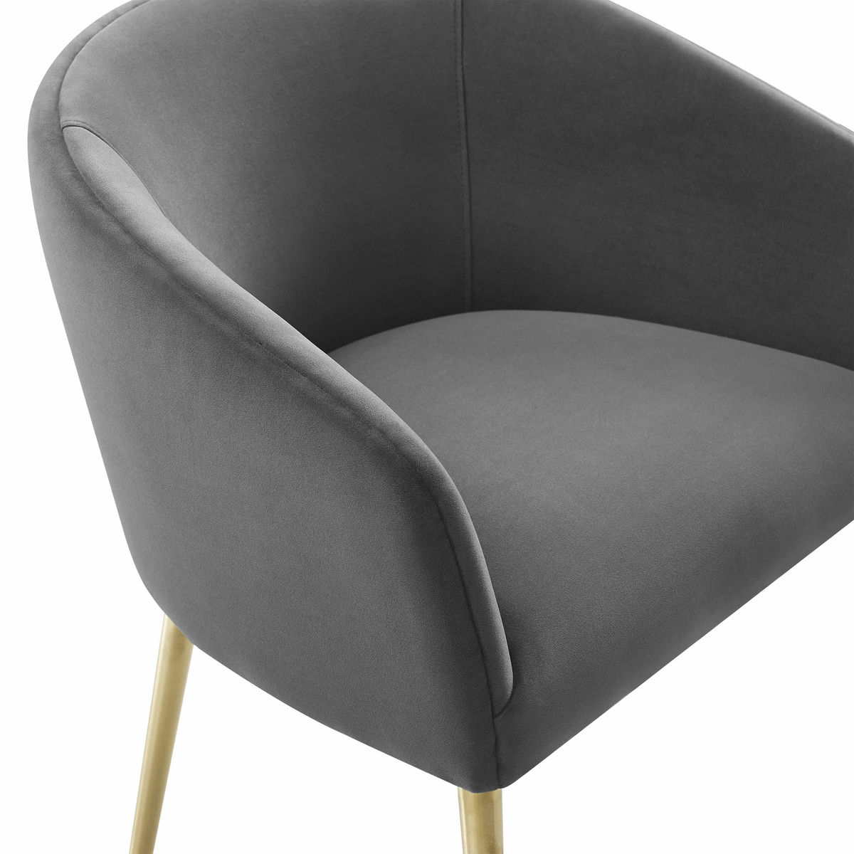 TOV Furniture Arya Performance Velvet Grey Dining Chair