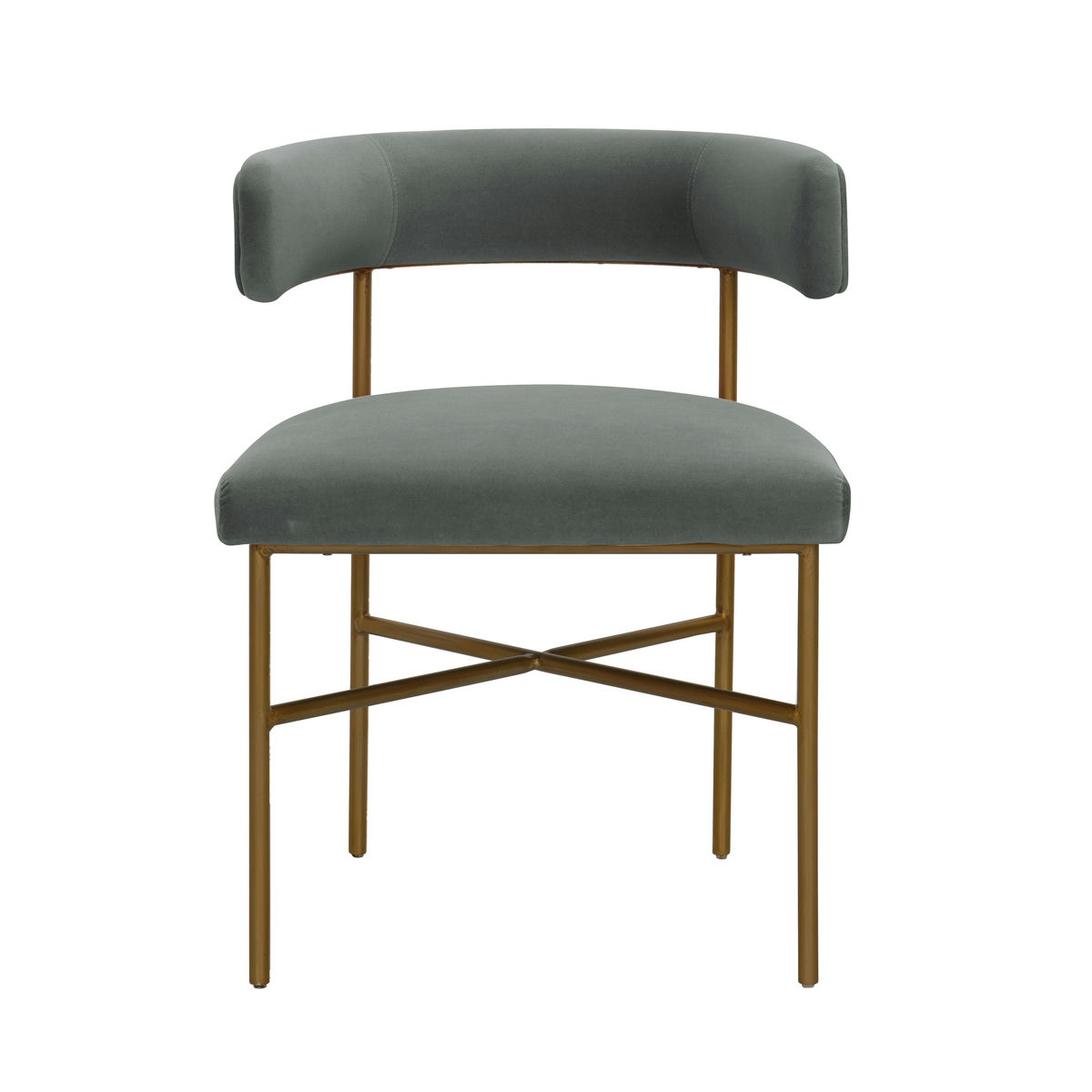 TOV Furniture Kim Performance Velvet Chair in Grey